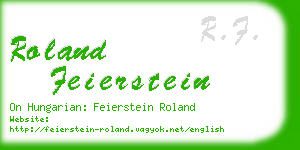 roland feierstein business card